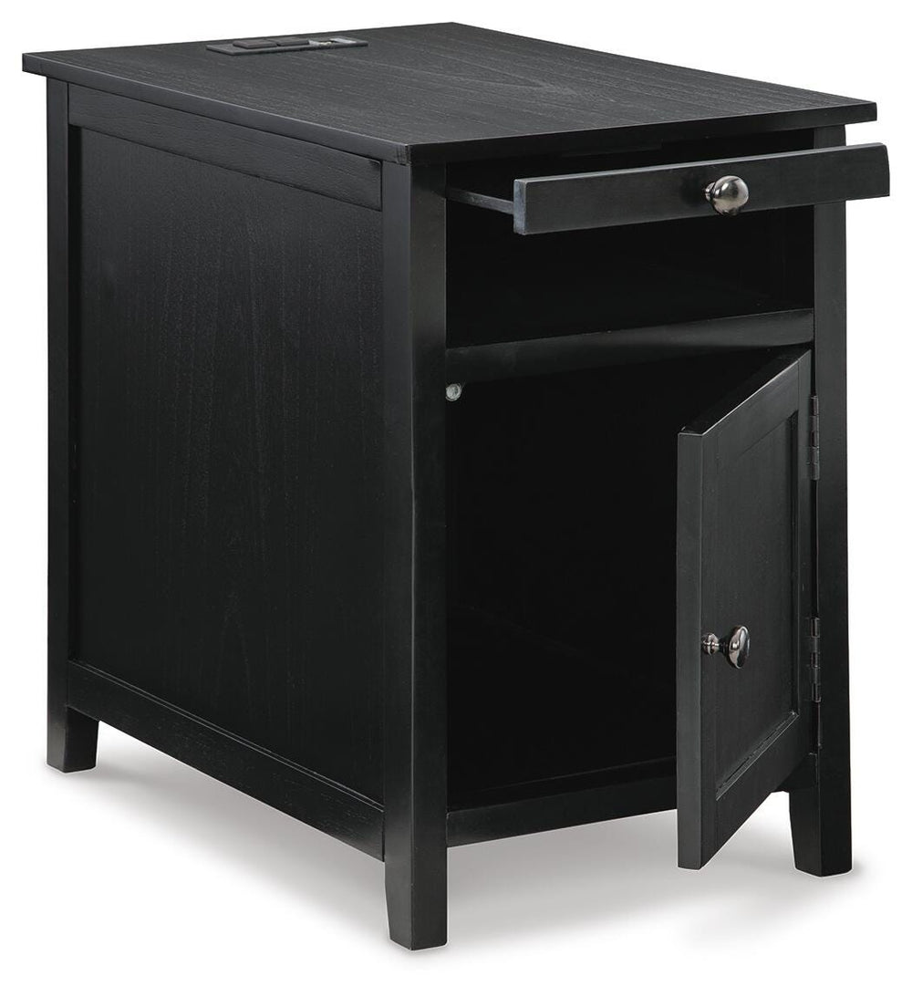 Treytown Chairside End Table - Black (3)