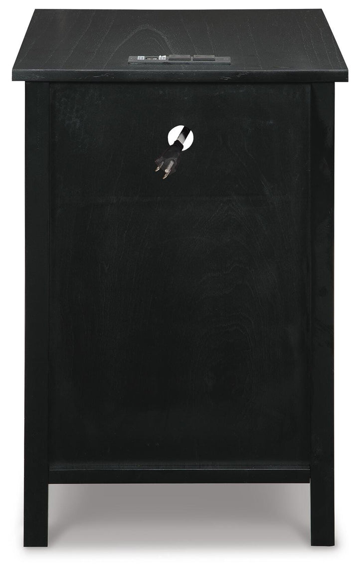 Treytown Chairside End Table - Black (6)