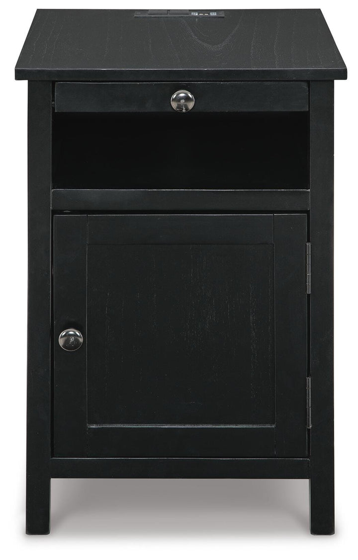 Treytown Chairside End Table - Black (4)
