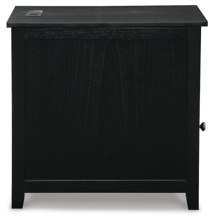 Treytown Chairside End Table - Black (5)