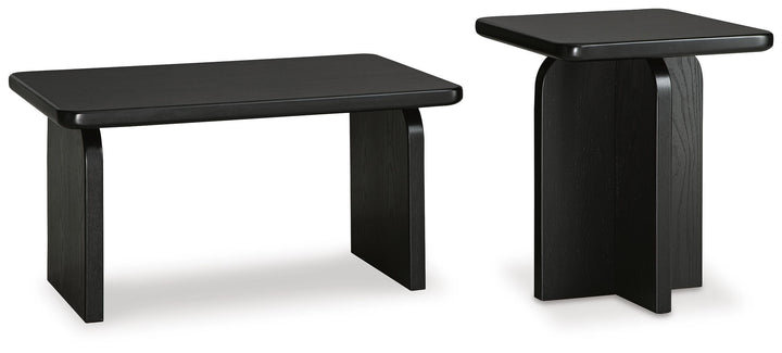 Manor Stone Table (Set of 2) - Black (1)