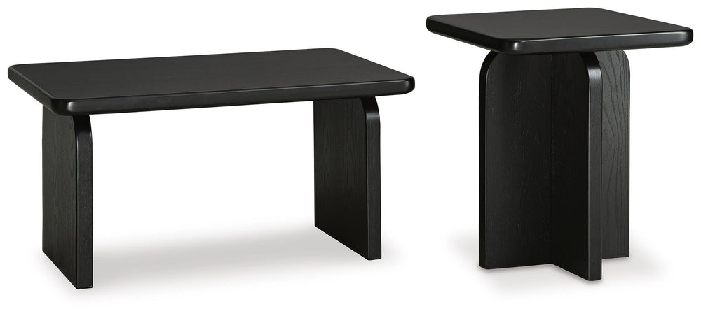 Manor Stone Table (Set of 2) - Black (1)