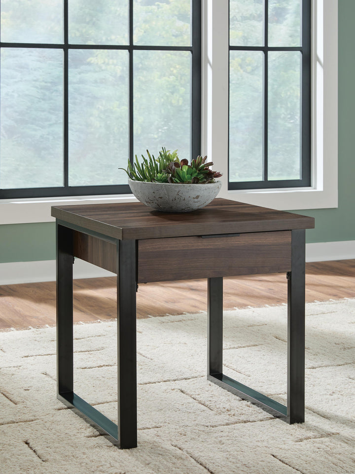 Wickman Falls End Table - Dark Brown (2)