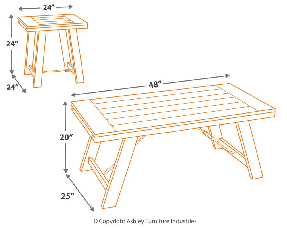 Noorbrook Table (Set of 3) - Black (4)