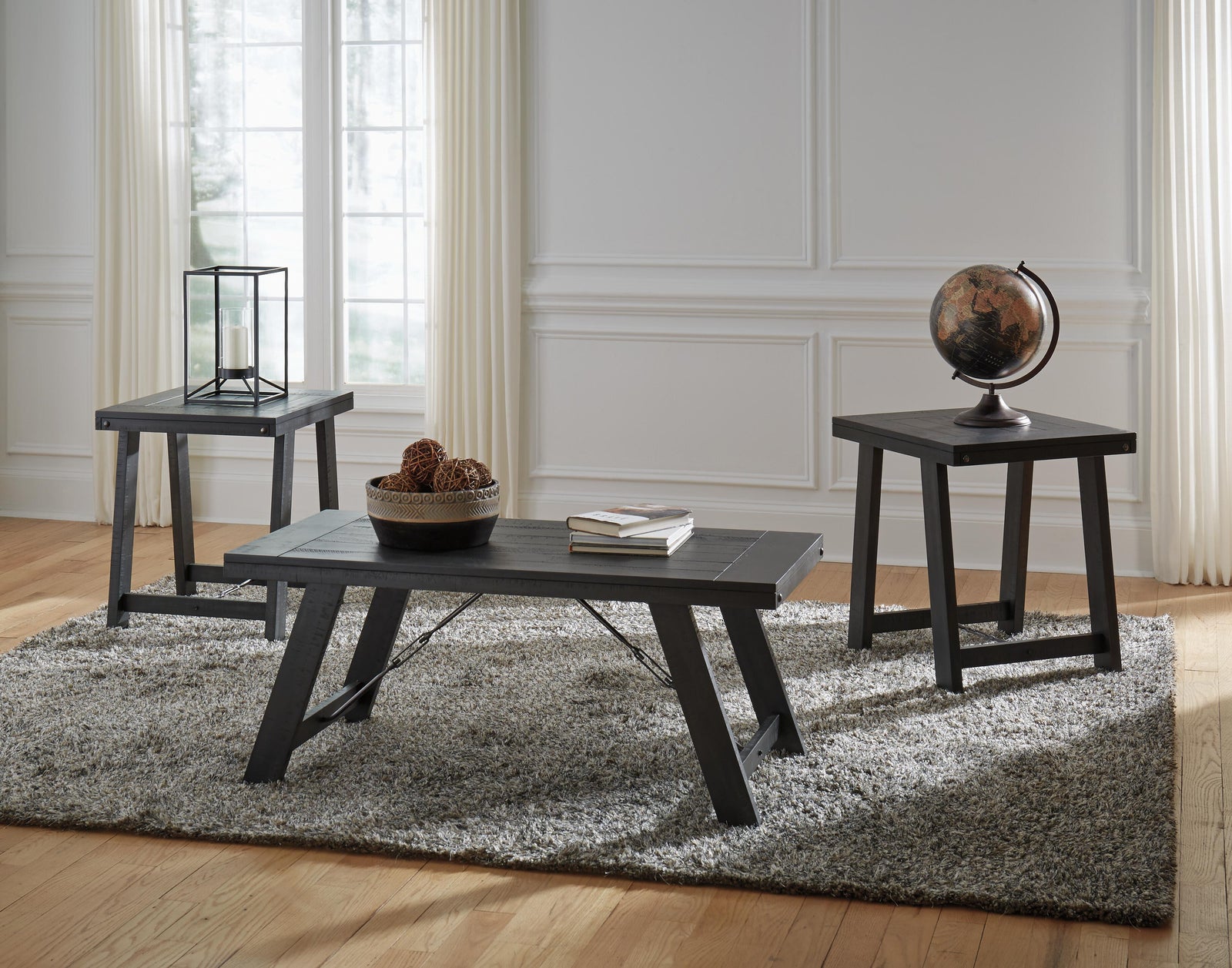 Noorbrook Table (Set of 3) - Black (2)