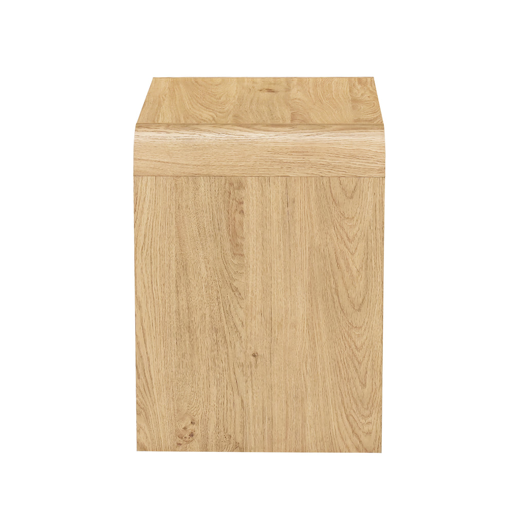 Mara One Drawer End Table / Bedside Table-Natural
