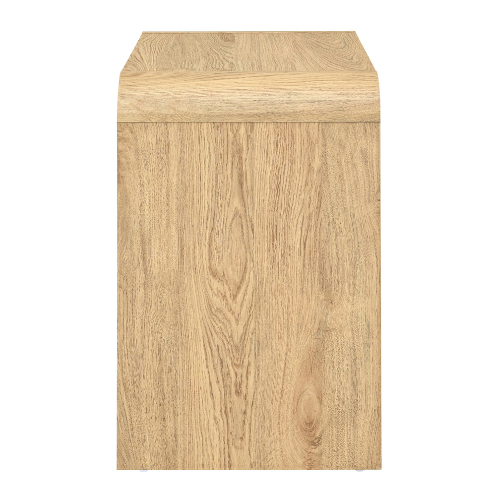 Mara Two Drawer End Table / Bedside Table-Natural