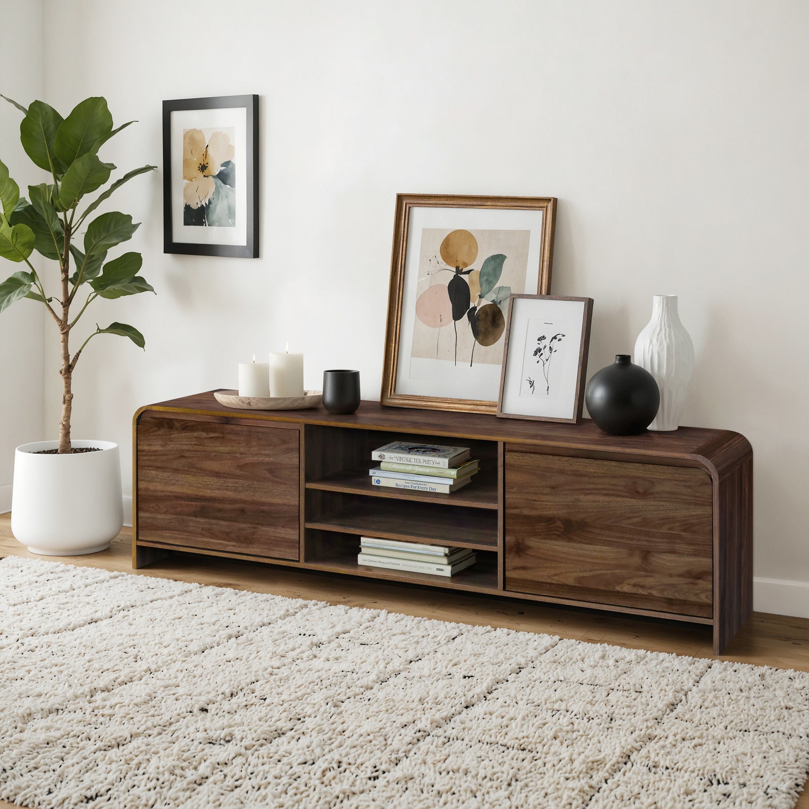 Mara 70" TV Console-Walnut