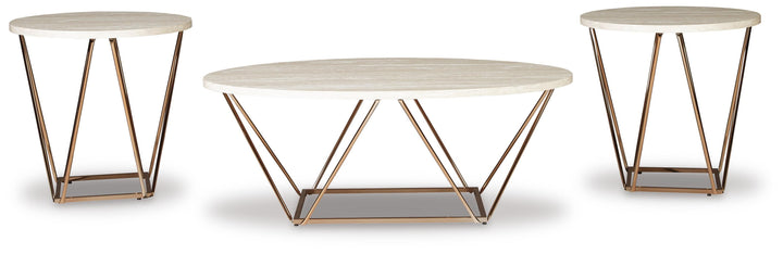 Tarica Table (Set of 3) - White (3)