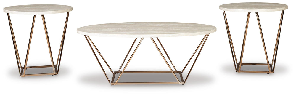 Tarica Table (Set of 3) - White (3)