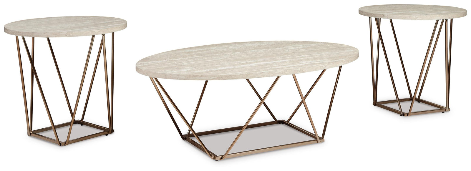 Tarica Table (Set of 3) - White (1)