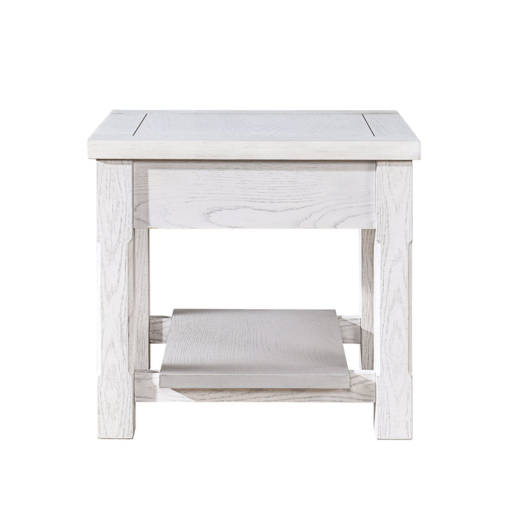Dorsey 1 Drawer End Table-White