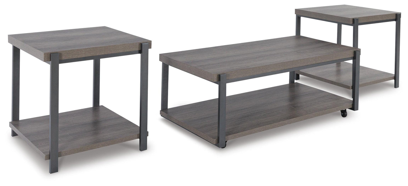 Wilmaden Table (Set of 3) - Dark Gray (1)