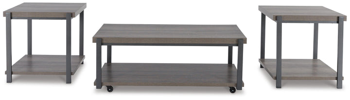 Wilmaden Table (Set of 3) - Dark Gray (3)