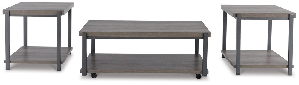 Wilmaden Table (Set of 3) - Dark Gray (3)