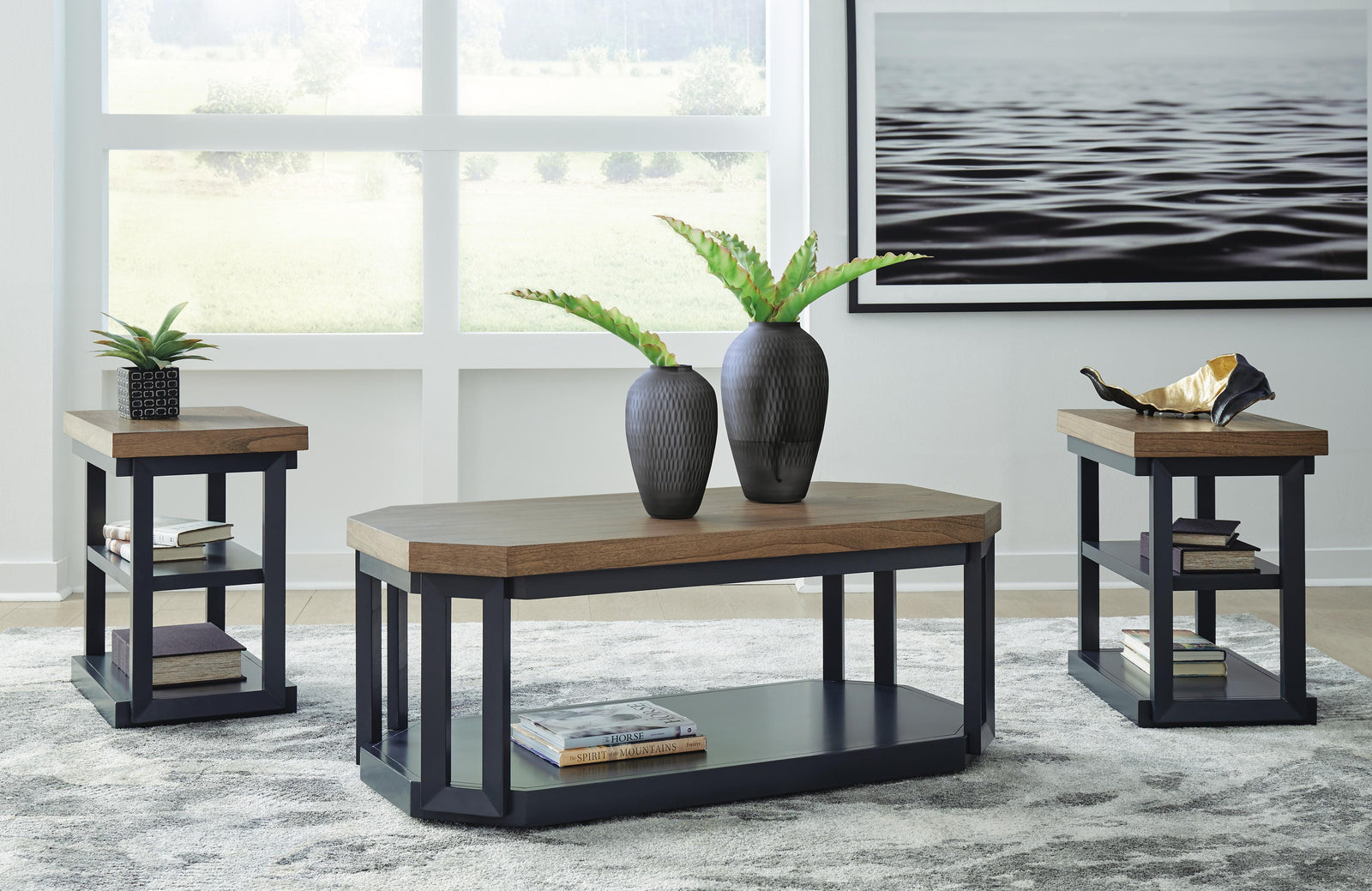 Landocken Table (Set of 3) - Dark Brown (2)