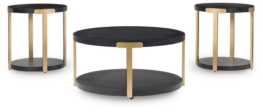 Shylore Table (Set of 3) - Black (3)