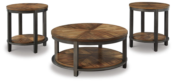 Roybeck Table (Set of 3) - Dark Brown (1)