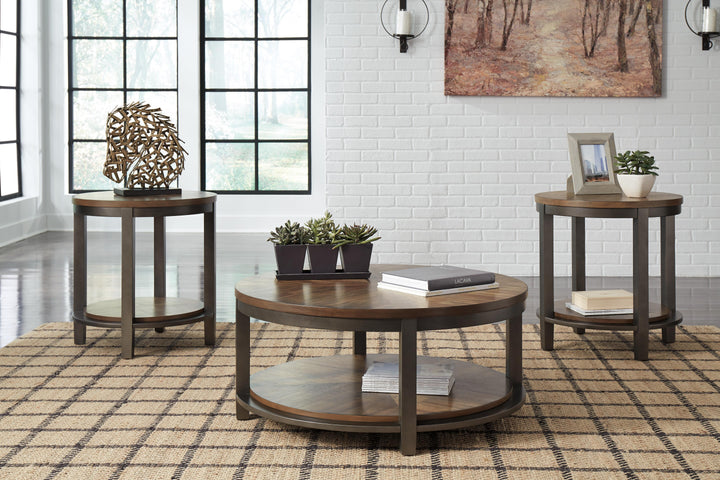 Roybeck Table (Set of 3) - Dark Brown (2)