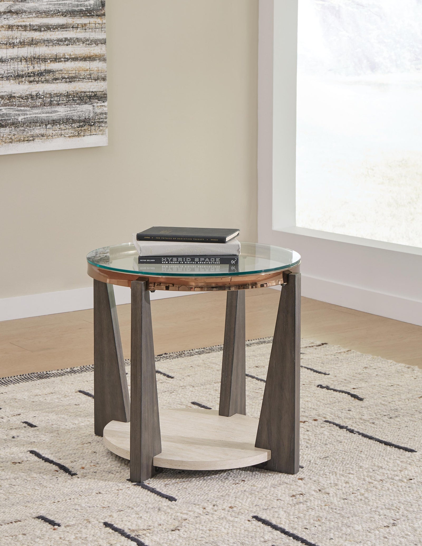 Frazwa End Table - Dark Gray (2)