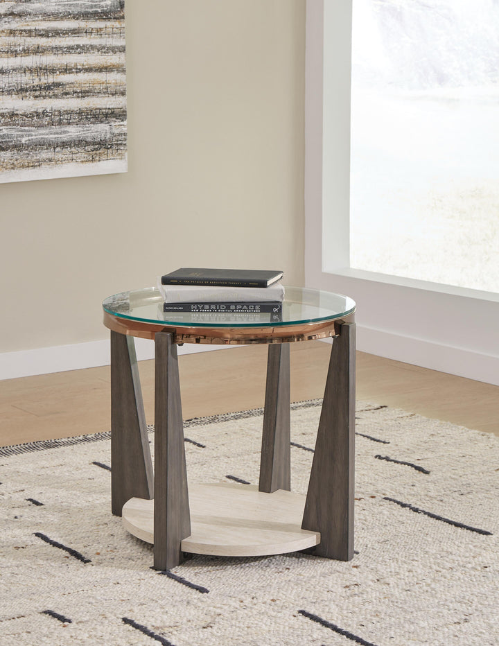 Frazwa End Table - Dark Gray (2)