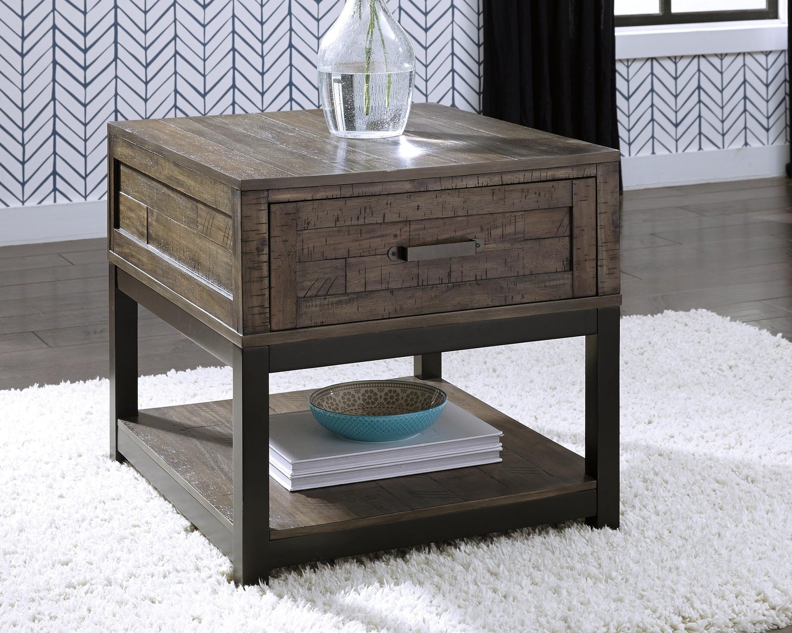 Johurst End Table - Dark Gray (2)