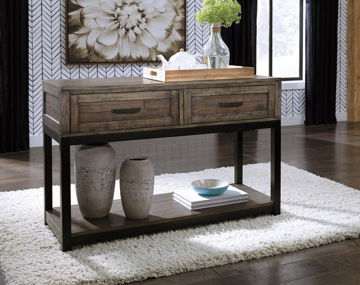 Johurst Sofa/Console Table - Dark Gray (5)