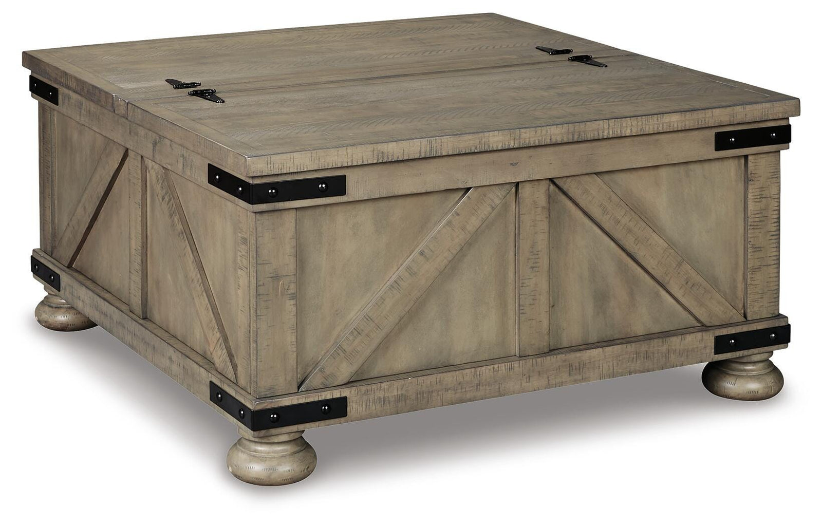 Aldwin Coffee Table With Storage - Gray (1)