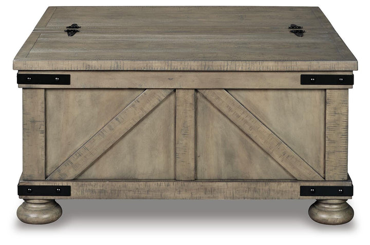 Aldwin Coffee Table With Storage - Gray (3)