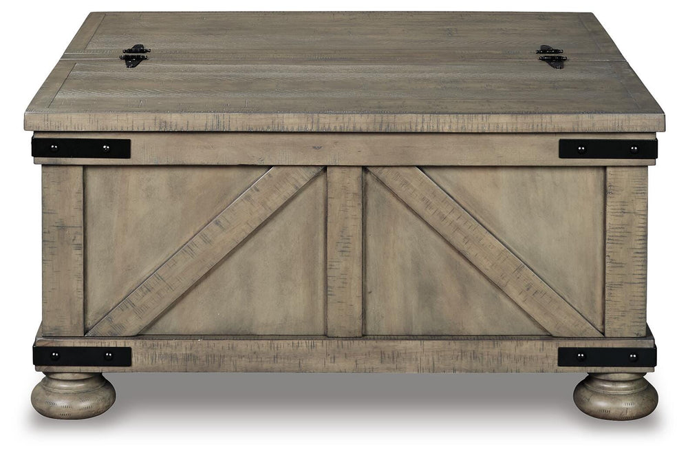 Aldwin Coffee Table With Storage - Gray (3)