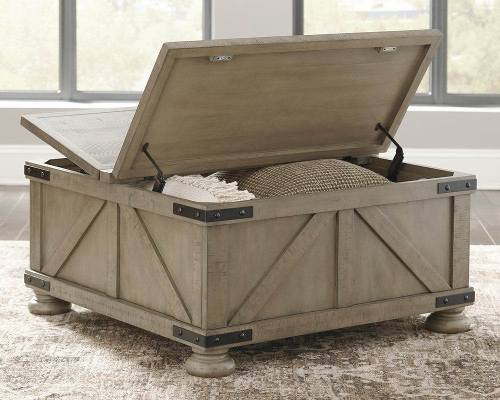 Aldwin Coffee Table With Storage - Gray (5)