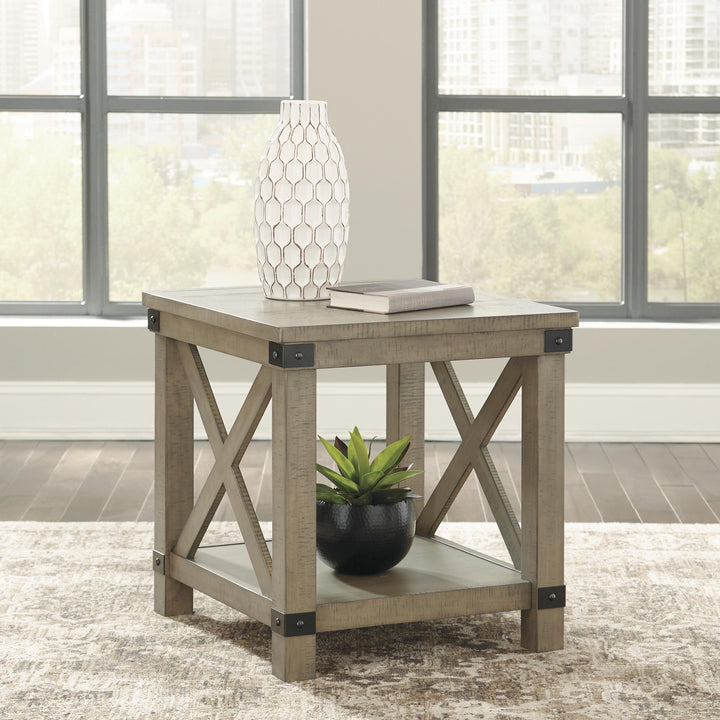 Aldwin End Table - Gray (2)