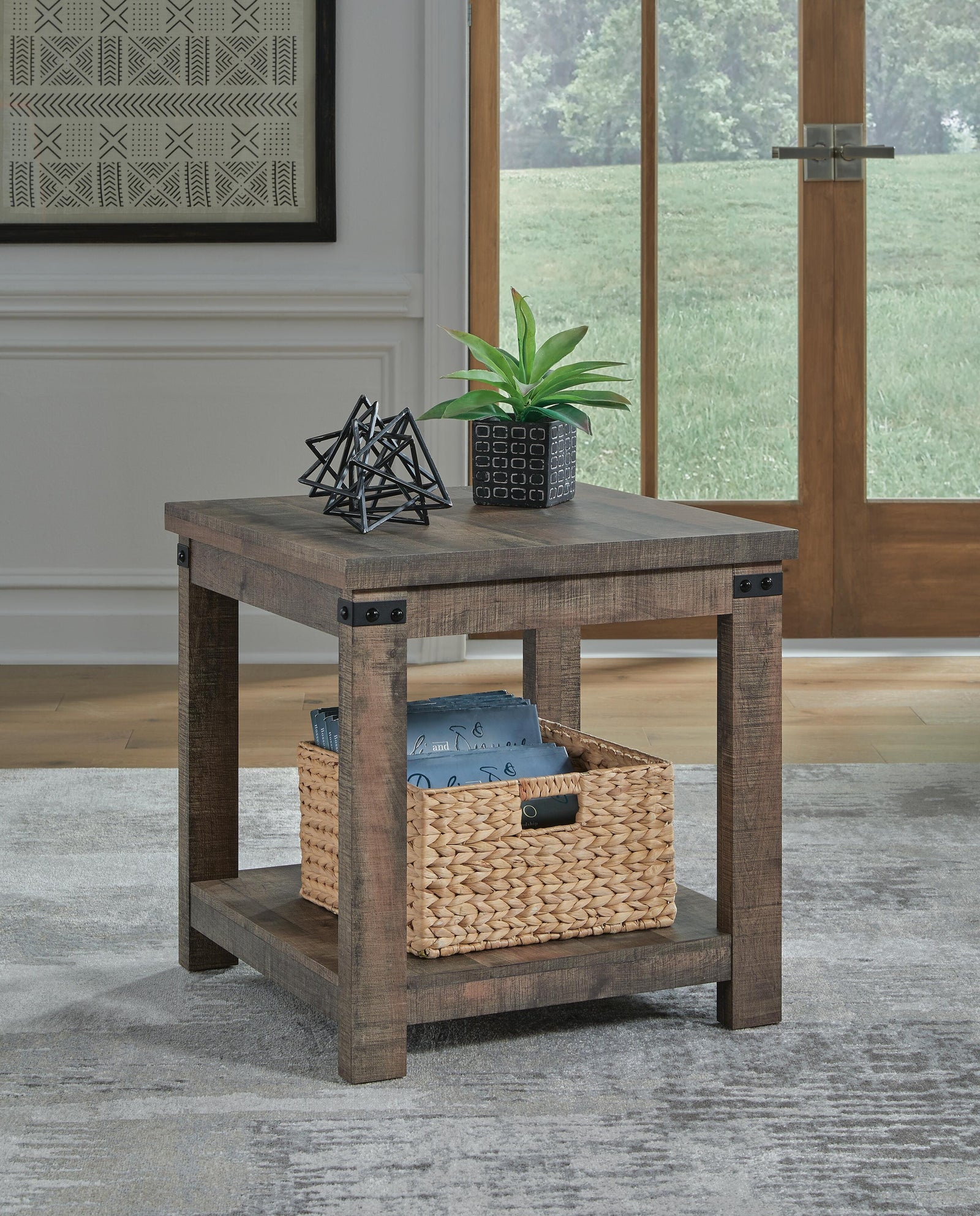 Hollum End Table - Dark Brown (2)
