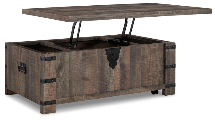 Hollum Lift-Top Coffee Table - Dark Brown (3)