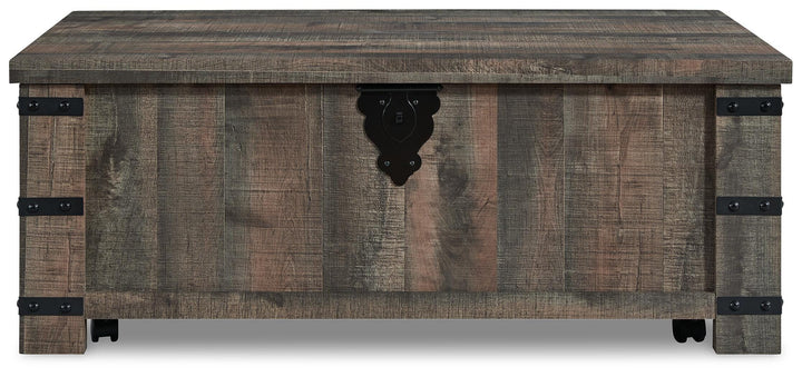 Hollum Lift-Top Coffee Table - Dark Brown (4)