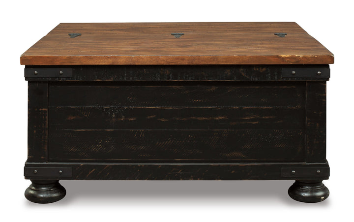 Valebeck Coffee Table with Lift Top - Dark Brown (6)