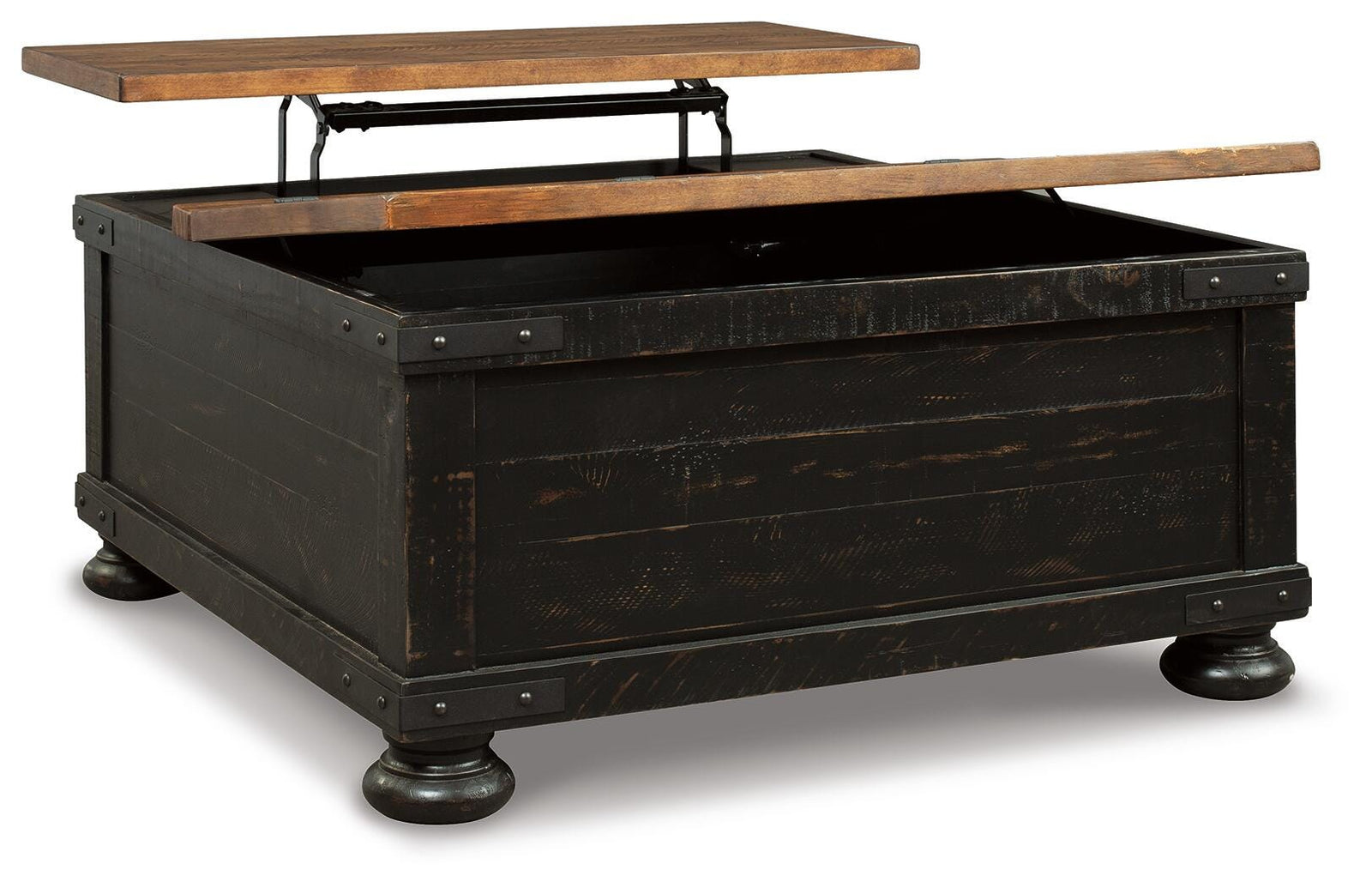 Valebeck Coffee Table with Lift Top - Dark Brown (1)