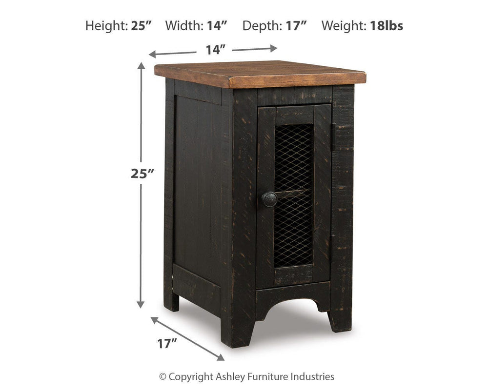 Valebeck Chairside End Table - Dark Brown (4)