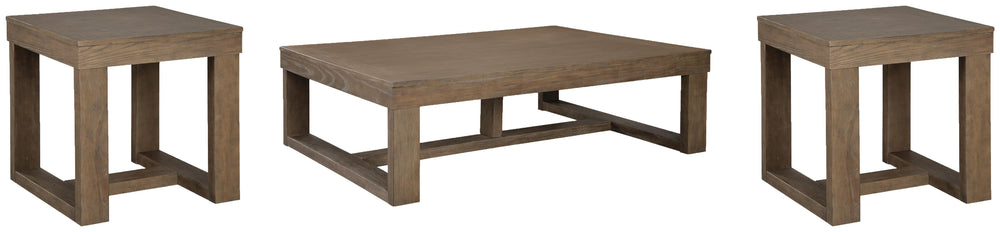Cariton Coffee Table and 2 End Tables - Gray (1)