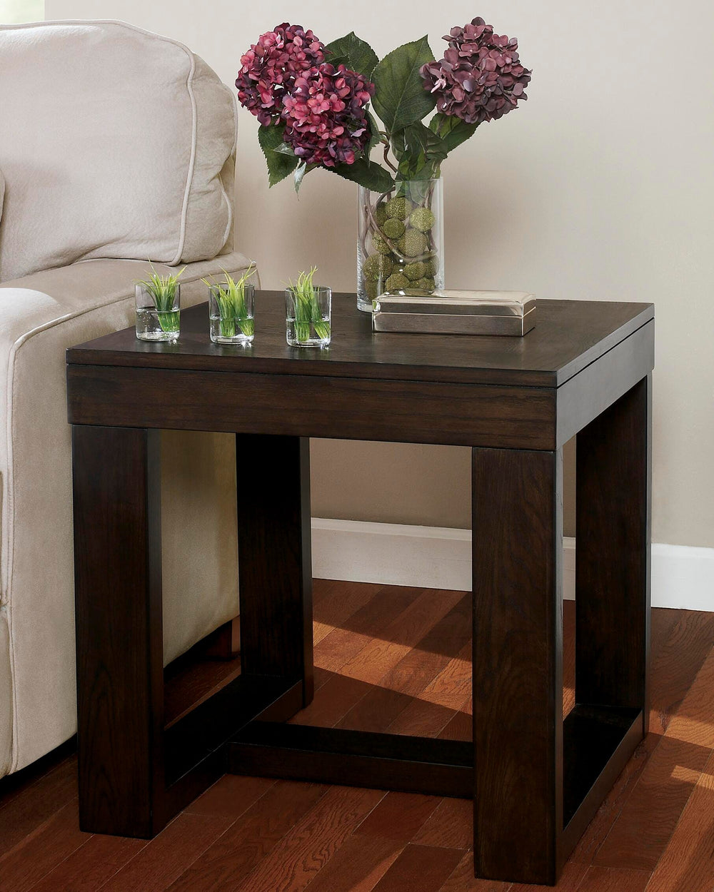 Watson End Table - Dark Brown (8)