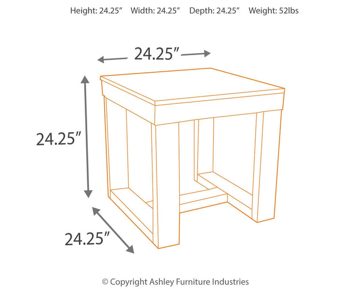 Watson End Table - Dark Brown (9)