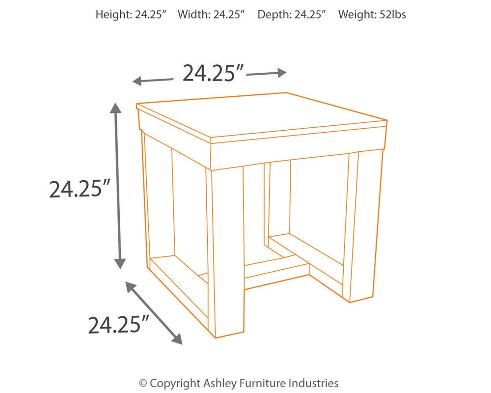 Watson End Table - Dark Brown (9)