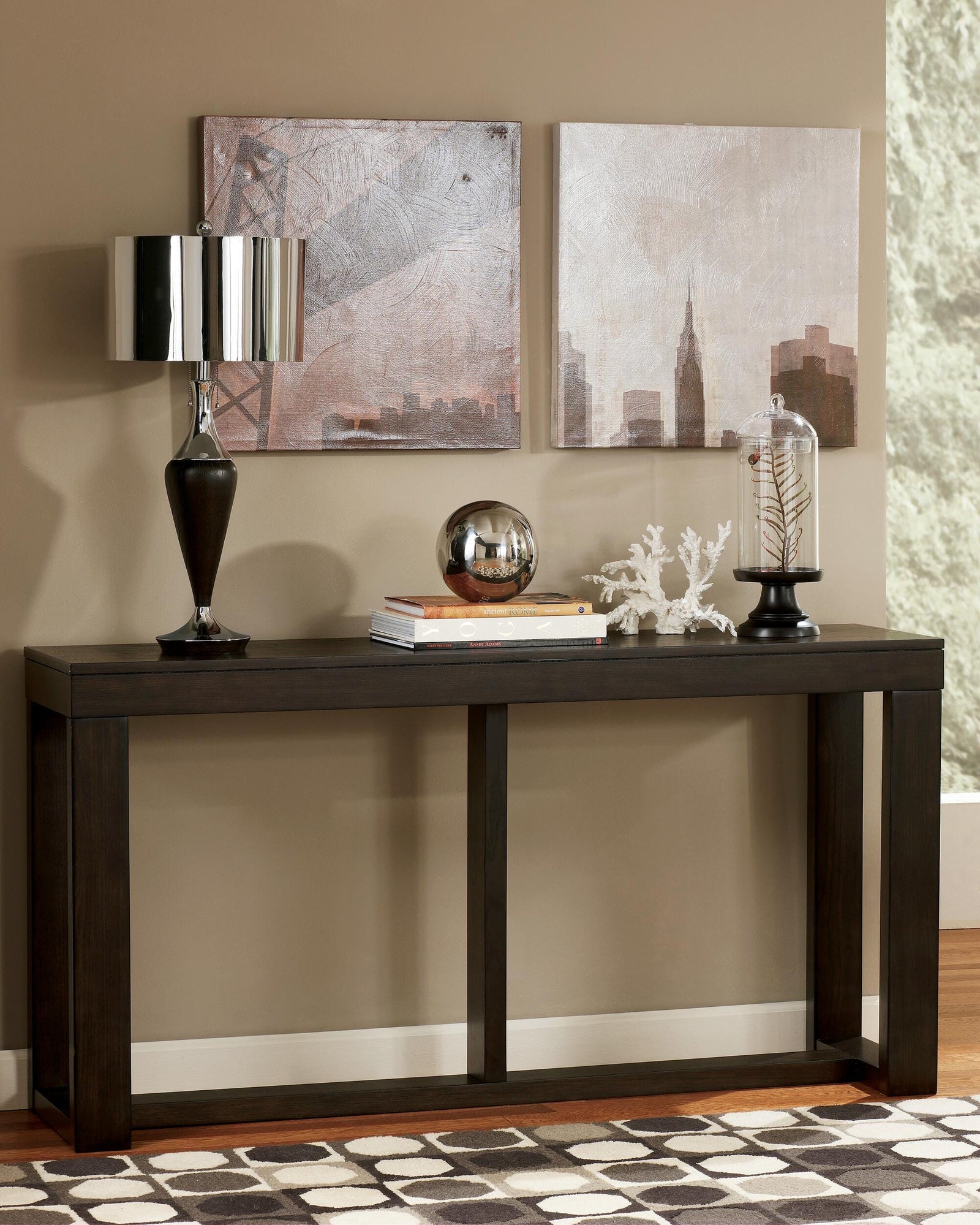 Watson Sofa/Console Table - Dark Brown (2)