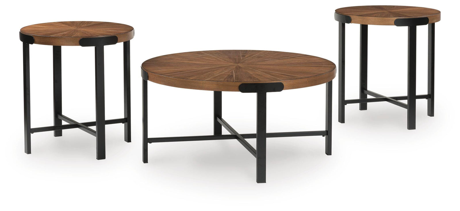 Crosstrail Table (Set of 3) - Dark Brown (1)