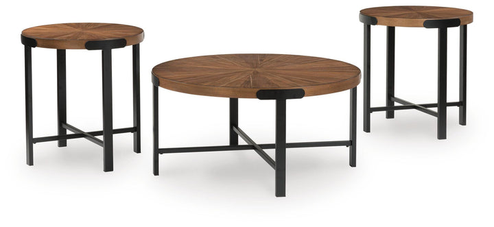 Crosstrail Table (Set of 3) - Dark Brown (1)