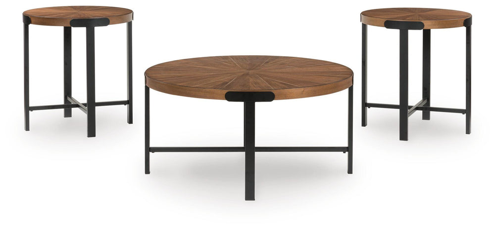 Crosstrail Table (Set of 3) - Dark Brown (3)