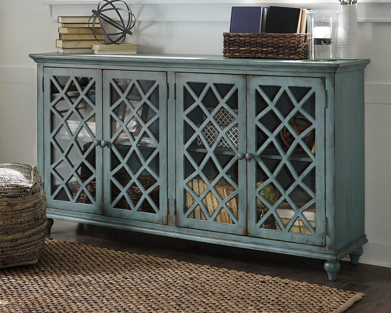Mirimyn Accent Cabinet - Light Blue (2)