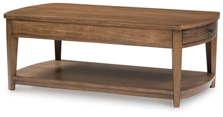 Burkbyer Coffee Table - Light Brown (1)
