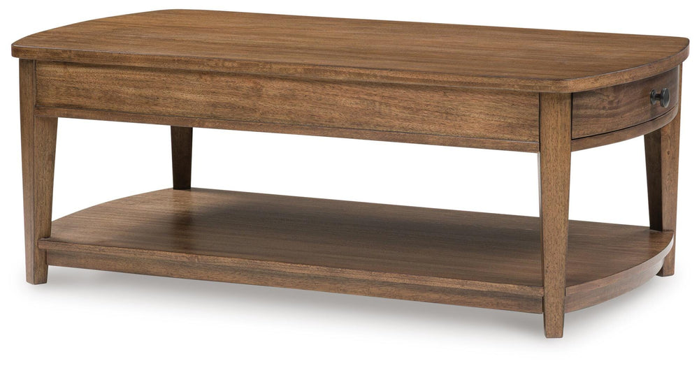 Burkbyer Coffee Table - Light Brown (1)