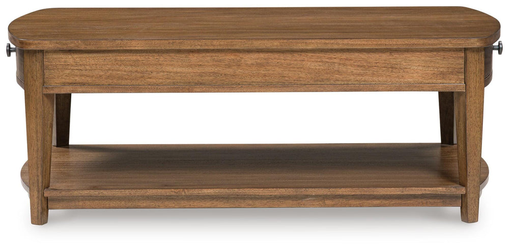 Burkbyer Coffee Table - Light Brown (4)
